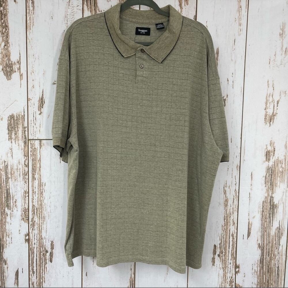 Haggar, Tan Polo Shirt, Size 3XLT. In excellent condition!